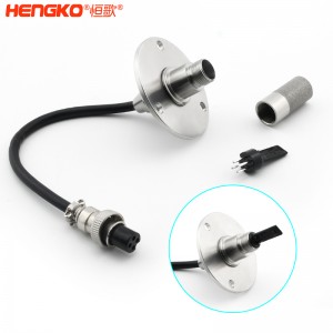 RS485远程高精度法兰盘温湿度传感器高灵敏,数字信号湿度传感器防水探头