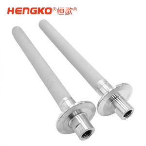 316食品级不锈钢粉末烧结曝气石_过滤1/4NPT内螺纹连接3微米过滤器