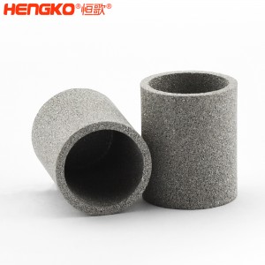 厂家定制金属粉末烧结不锈钢滤筒过滤器防尘透气,用于化学工业大学实验室