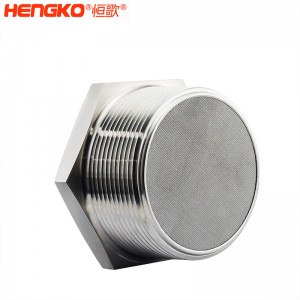 恒歌不锈钢丝网滤芯烧结网消声器消音器耐热排气均匀,应用于排风管消音