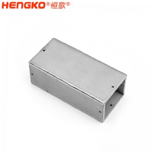 不锈钢矩形烧结外壳过滤器孔隙均匀高效精准过滤用于检测样本气体化学物质