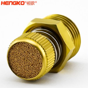 厂家批发HSD型可调节青铜消声消音器多规格耐高温消音降噪,用于电磁阀气动静音器接头