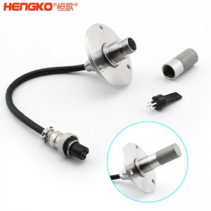 RS485远程高精度法兰盘温湿度传感器高灵敏,数字信号湿度传感器防水探头