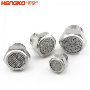 厂家直销316不锈钢烧结消声器耐高温降噪,粉末烧结气动元件可按需定制