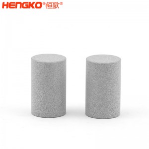 单晶硅压力传感器/变送器透气塞不锈钢过滤柱孔径分布均匀多孔烧结滤芯