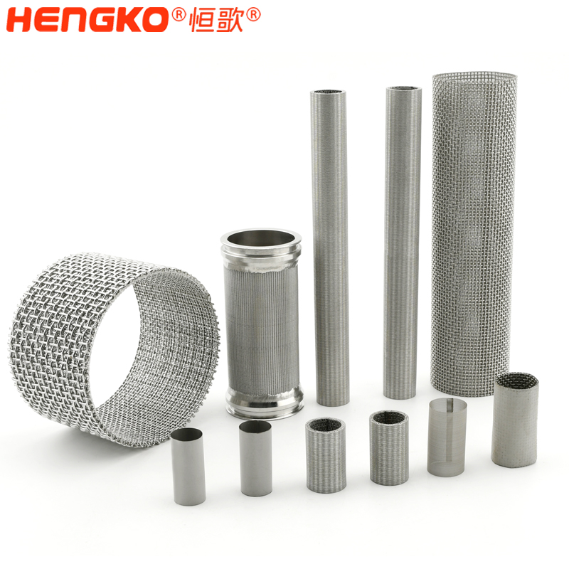 不锈钢烧结网滤管筒的展示图