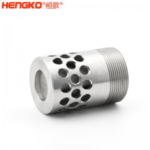 厂家定制不锈钢氧气传感器外壳滤芯IP65级防水防爆耐压传感器外壳过滤壳体