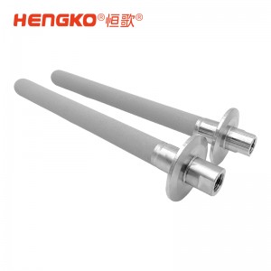 316食品级不锈钢粉末烧结曝气石_过滤1/4NPT内螺纹连接3微米过滤器