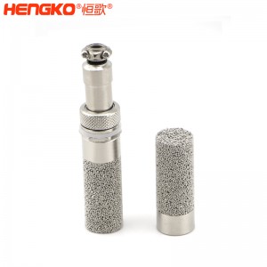 工厂不锈钢温湿度传感器探头外壳_温湿度通气孔带电缆密封套一体成型无缝对接