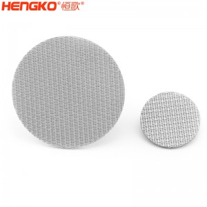 恒歌定制1-300微米316L不锈钢烧结网圆滤片孔隙率高耐腐蚀_用于制药行业