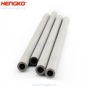 恒歌定制加工微米粉末多孔金属过滤器元件(氮气扩散器管)