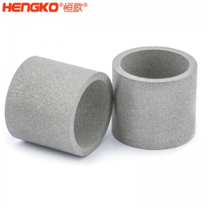 微米级烧结金属粉末滤管筒_工业除尘器空气滤芯