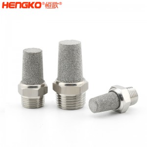 316不锈钢粉末烧结消声器_降噪音多规格气动阀消音器气动接头