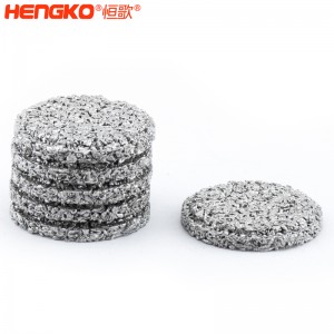 恒歌粉末烧结316L不锈钢滤片耐高温耐用_不锈钢滤芯过滤片用于管道气体