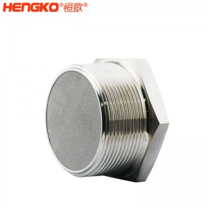 恒歌不锈钢丝网滤芯烧结网消声器消音器耐热排气均匀，应用于排风管消音